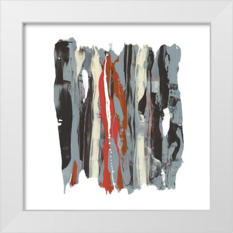 Like Rain II White Modern Wood Framed Art Print by PI Gallery