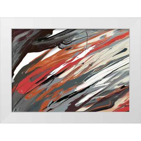 Like Rain IV White Modern Wood Framed Art Print by PI Gallery