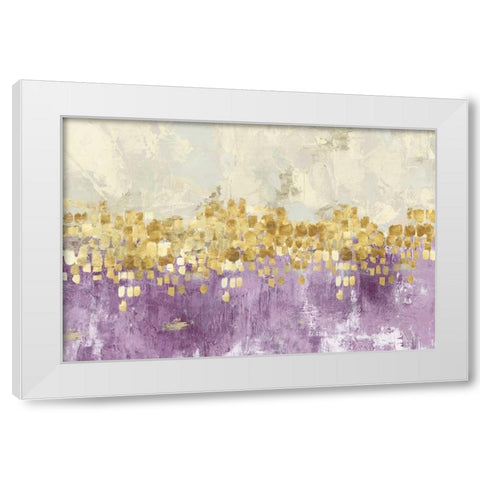 Dancing Stars Lavender Version White Modern Wood Framed Art Print by PI Studio