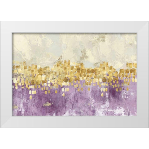 Dancing Stars Lavender Version White Modern Wood Framed Art Print by PI Studio