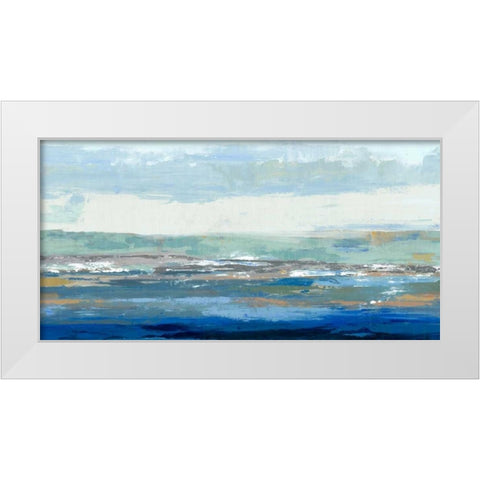 Big Wave White Modern Wood Framed Art Print by PI Galerie