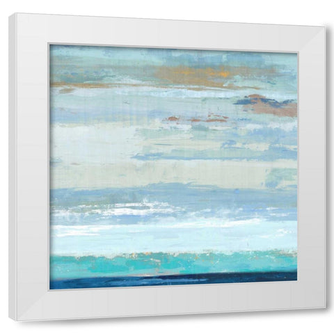 Sea Shore I White Modern Wood Framed Art Print by PI Galerie