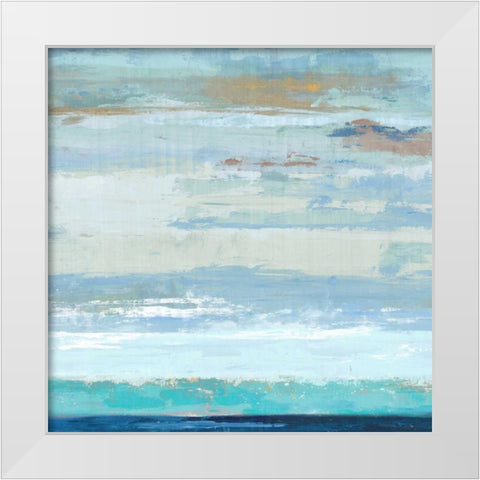 Sea Shore I White Modern Wood Framed Art Print by PI Galerie