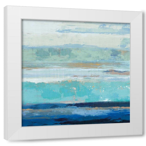 Sea Shore II White Modern Wood Framed Art Print by PI Galerie