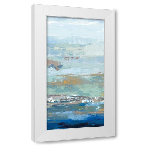 Tall Wave White Modern Wood Framed Art Print by PI Galerie