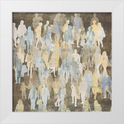 Silhouettes I White Modern Wood Framed Art Print by PI Galerie