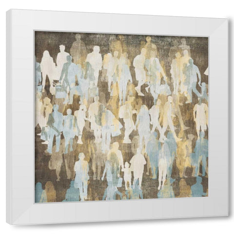 Silhouettes II White Modern Wood Framed Art Print by PI Galerie
