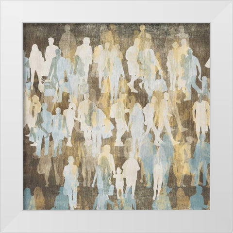 Silhouettes II White Modern Wood Framed Art Print by PI Galerie