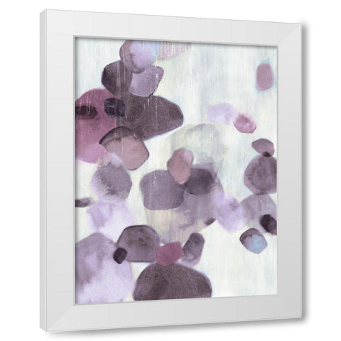 Shadow Pebbles I Lavender Version White Modern Wood Framed Art Print by PI Studio