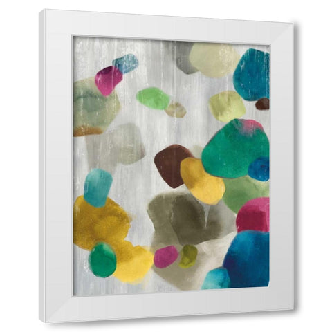 Shadow Pebbles II White Modern Wood Framed Art Print by PI Galerie