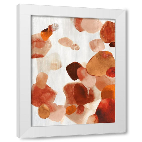 Shadow Pebbles II Cinnamon Version White Modern Wood Framed Art Print by PI Studio