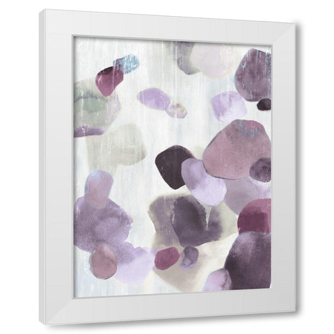 Shadow Pebbles II Lavender Version White Modern Wood Framed Art Print by PI Studio