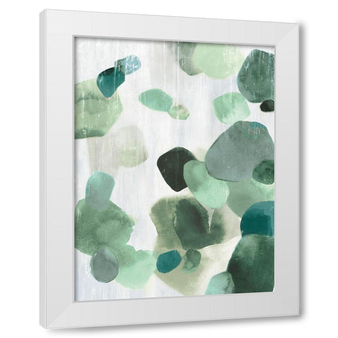 Shadow Pebbles II Mint Version White Modern Wood Framed Art Print by PI Studio