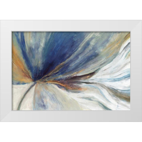 Traced  White Modern Wood Framed Art Print by PI Galerie
