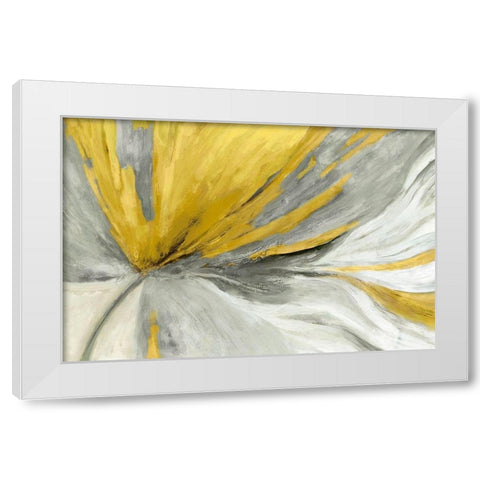 Traced Yellow Version White Modern Wood Framed Art Print by PI Studio