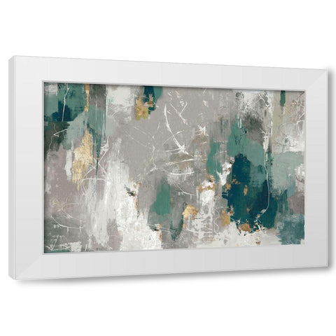 Fluttered White Modern Wood Framed Art Print by PI Studio