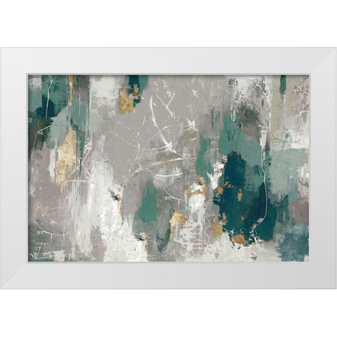 Fluttered White Modern Wood Framed Art Print by PI Studio