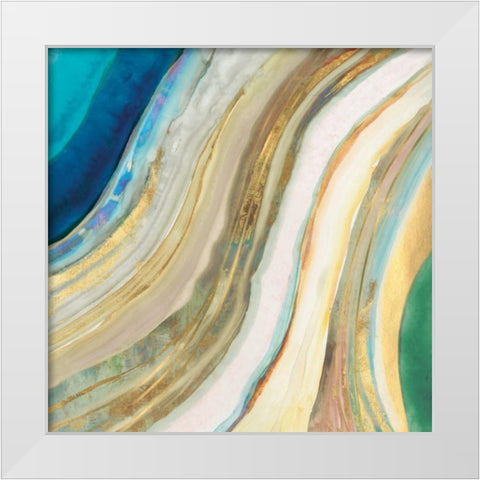 Agate I White Modern Wood Framed Art Print by PI Gallery