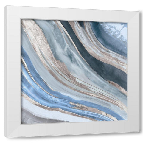 Agate II Silver Version White Modern Wood Framed Art Print by PI Studio