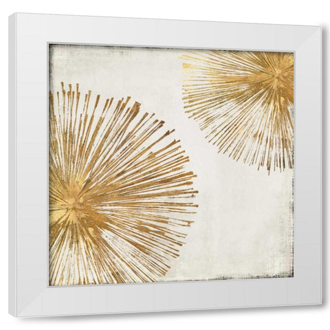 Gold Star I White Modern Wood Framed Art Print by PI Galerie