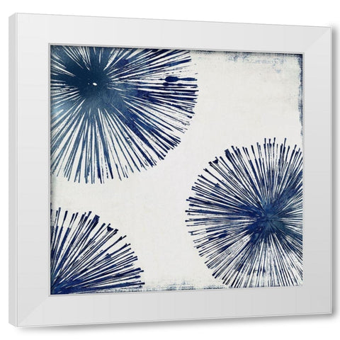 Gold Star II - Indigo  White Modern Wood Framed Art Print by PI Studio