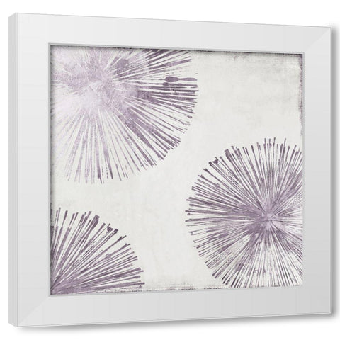 Gold Star II - Lavender White Modern Wood Framed Art Print by PI Studio