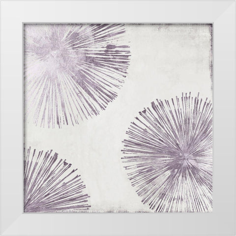 Gold Star II - Lavender White Modern Wood Framed Art Print by PI Studio