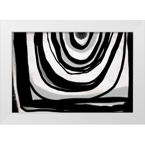 Edges I White Modern Wood Framed Art Print by PI Galerie