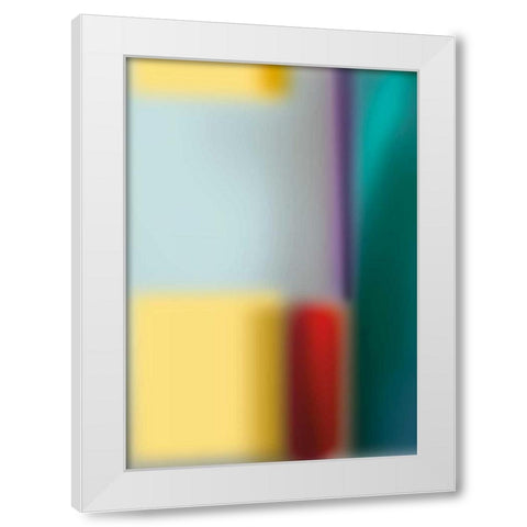 Smooth Glass I White Modern Wood Framed Art Print by PI Galerie