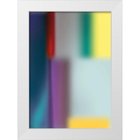 Smooth Glass II White Modern Wood Framed Art Print by PI Galerie