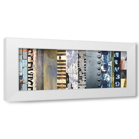 Striped Robotic I White Modern Wood Framed Art Print by PI Galerie