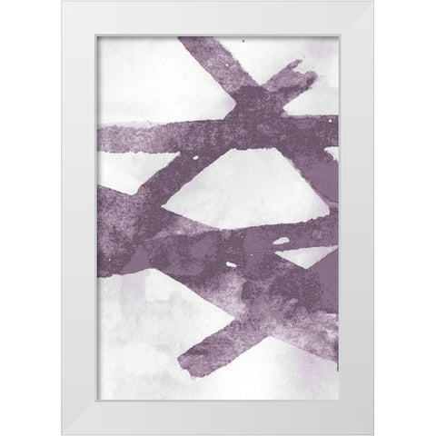 Gestures I Lavender Version White Modern Wood Framed Art Print by PI Studio