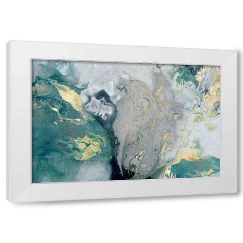 Ocean Splash I White Modern Wood Framed Art Print by PI Studio