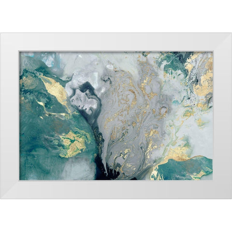 Ocean Splash I White Modern Wood Framed Art Print by PI Studio