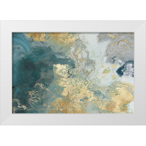 Ocean Splash II White Modern Wood Framed Art Print by PI Studio