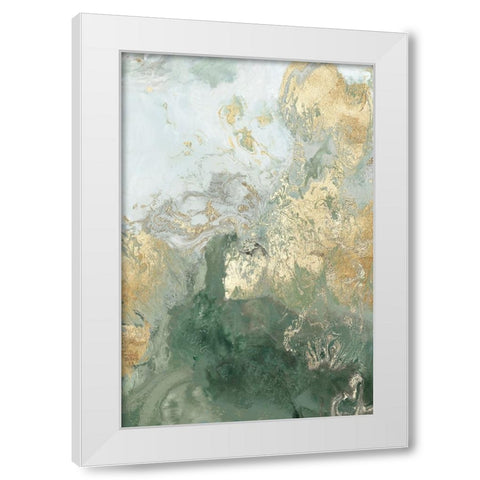 Ocean Splash II Mint Version White Modern Wood Framed Art Print by PI Studio