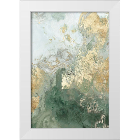 Ocean Splash II Mint Version White Modern Wood Framed Art Print by PI Studio