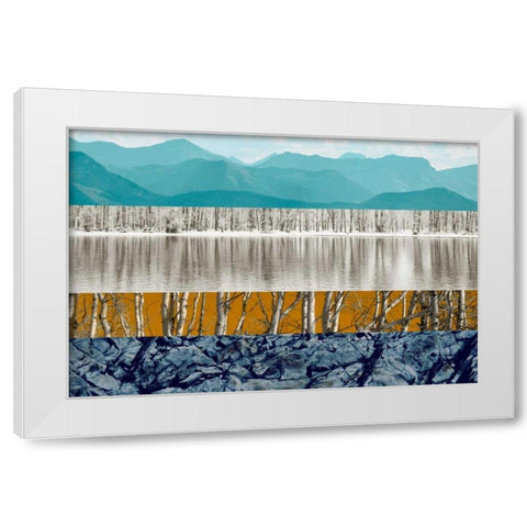 Nature Collage II White Modern Wood Framed Art Print by PI Studio