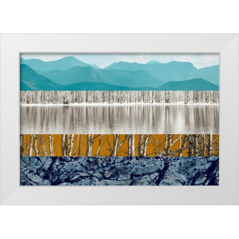 Nature Collage II White Modern Wood Framed Art Print by PI Studio