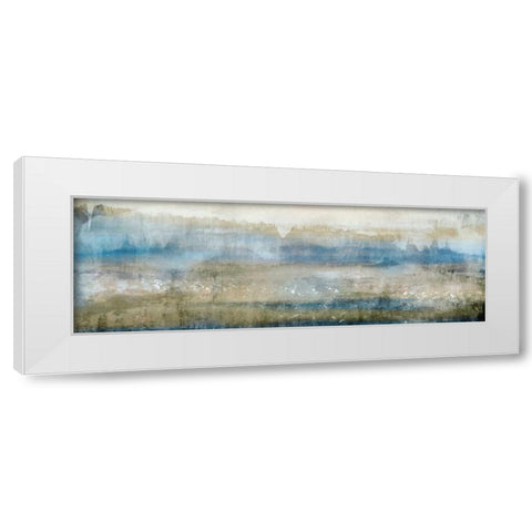 Gold Field White Modern Wood Framed Art Print by PI Studio