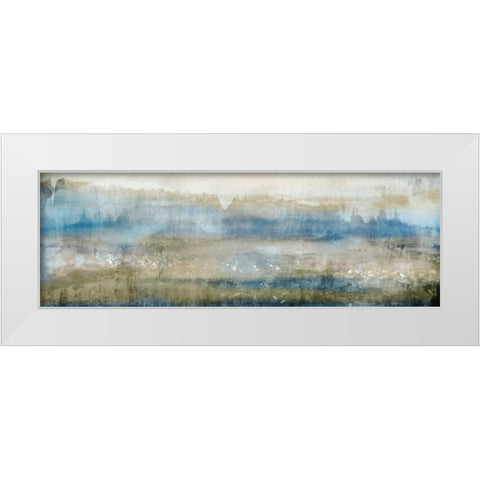 Gold Field White Modern Wood Framed Art Print by PI Studio