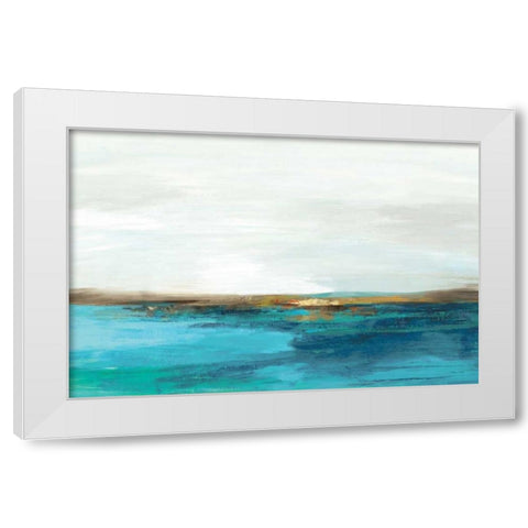 Pastoral Landscape White Modern Wood Framed Art Print by PI Studio