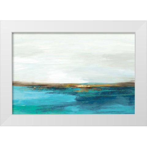 Pastoral Landscape White Modern Wood Framed Art Print by PI Studio