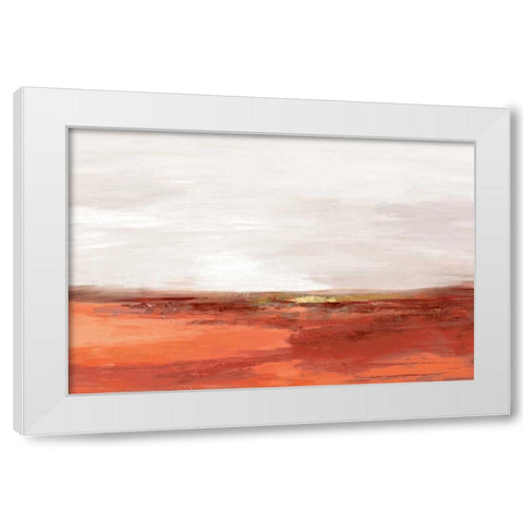 Pastoral Landscape Cinnamon Version White Modern Wood Framed Art Print by PI Studio