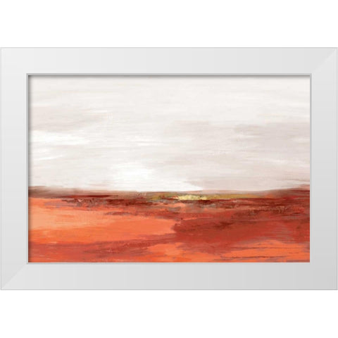 Pastoral Landscape Cinnamon Version White Modern Wood Framed Art Print by PI Studio