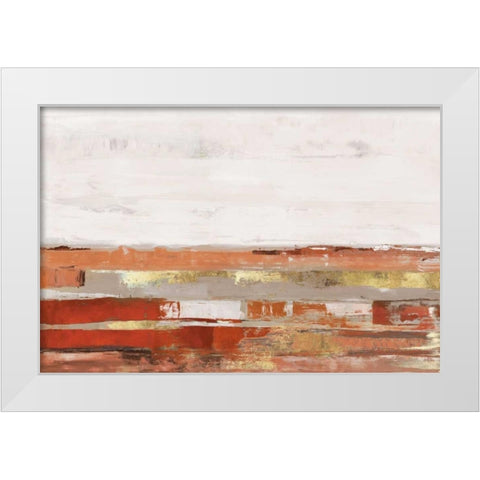 Way to Go Cinnamon Version White Modern Wood Framed Art Print by PI Studio