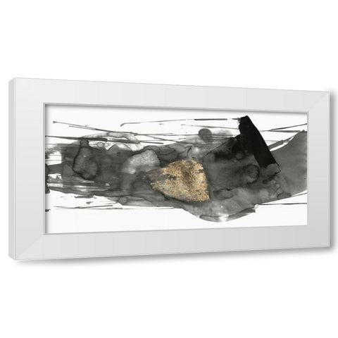 Black Gesture I White Modern Wood Framed Art Print by PI Studio