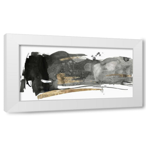 Black Gesture II White Modern Wood Framed Art Print by PI Studio