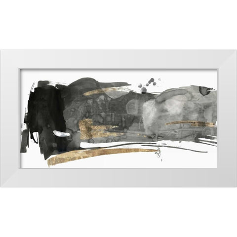 Black Gesture II White Modern Wood Framed Art Print by PI Studio