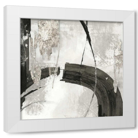 Black Ink I White Modern Wood Framed Art Print by PI Studio